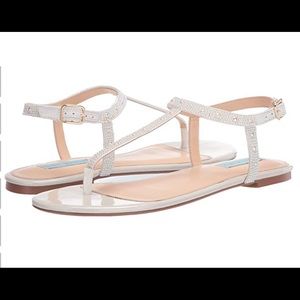 Betsey Johnson White Sb-lux Flat Sandal - Bridal
